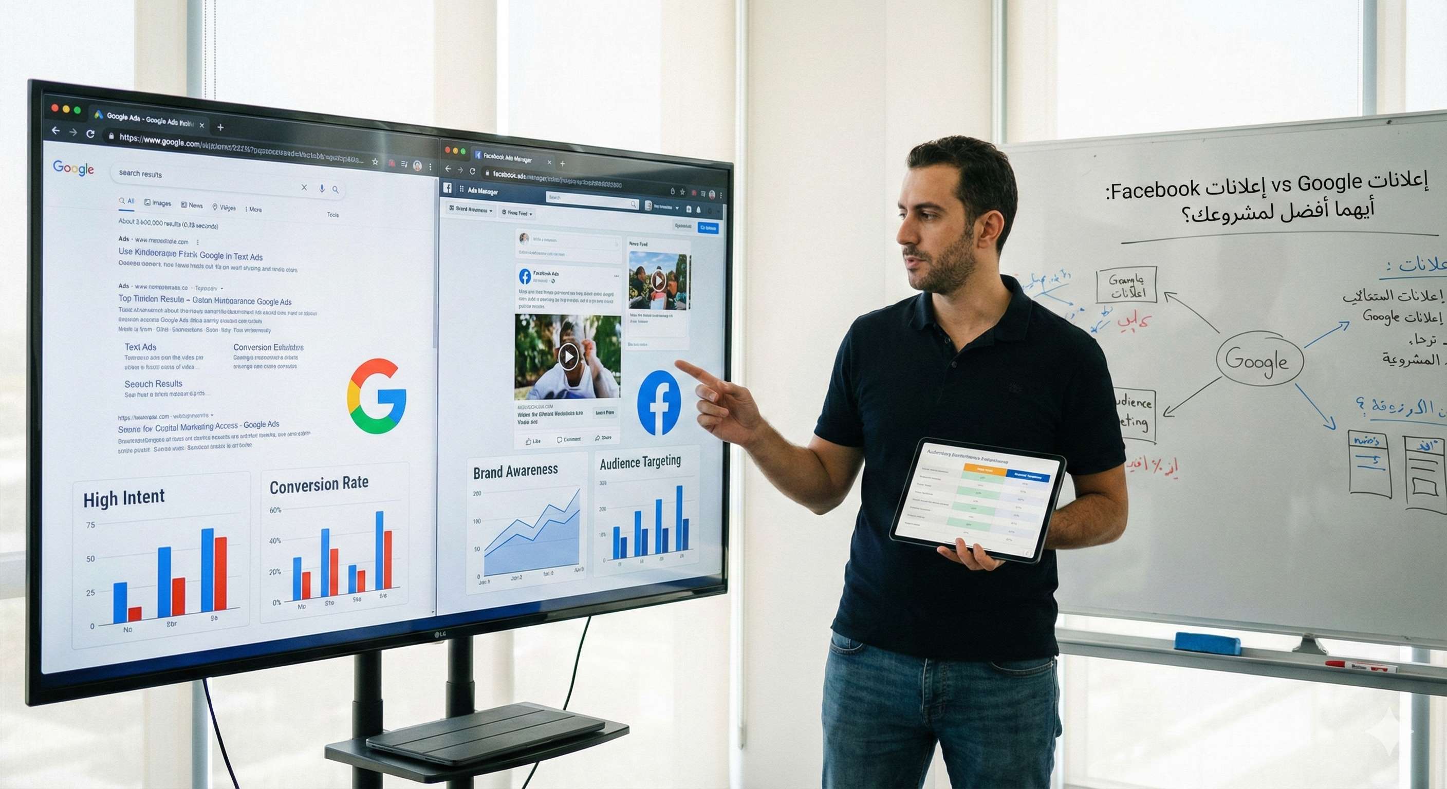 إعلانات Google vs إعلانات Facebook: أيهما أفضل لمشروعك؟