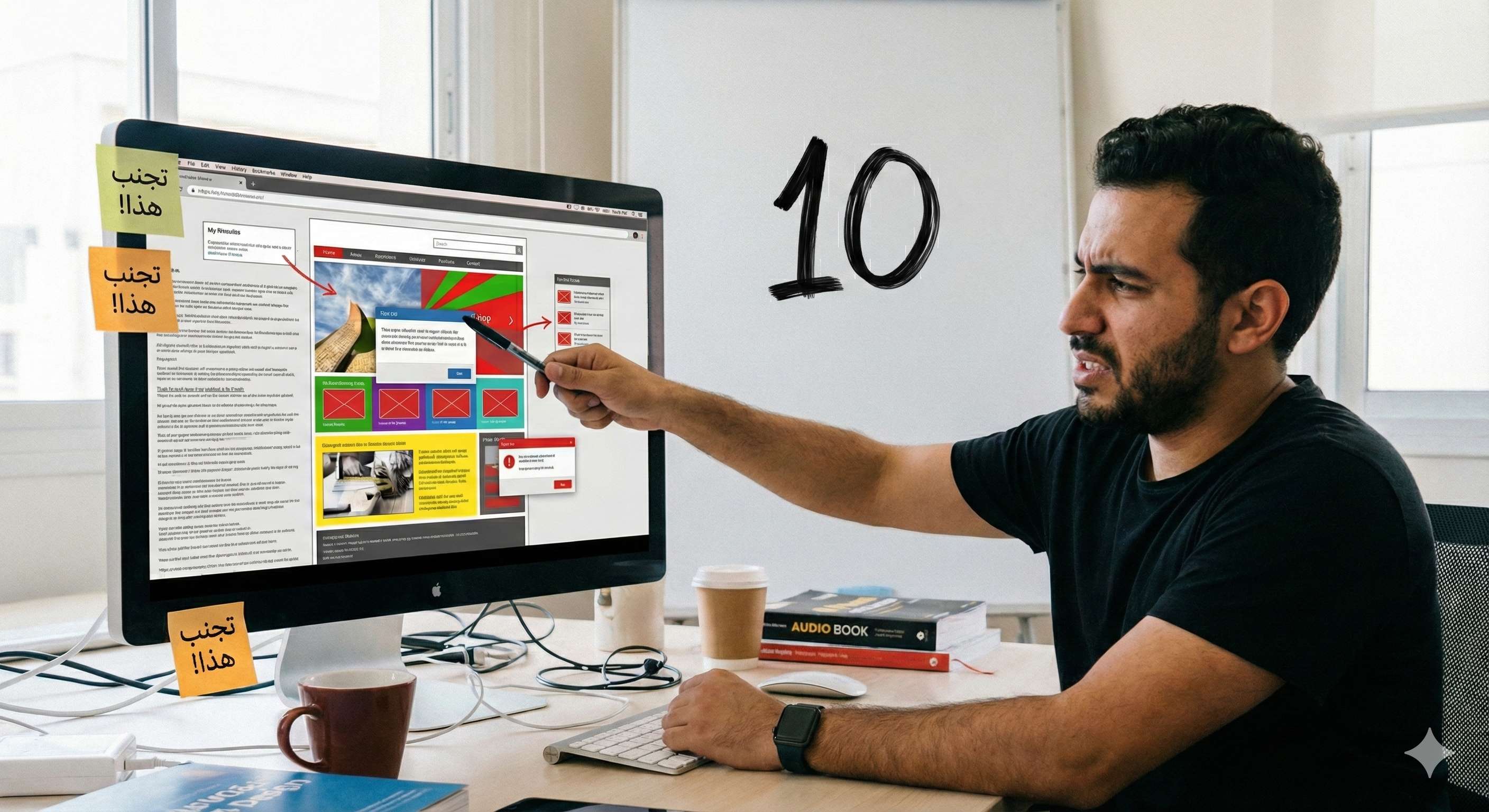 10 أخطاء شائعة في تصميم المواقع وكيف تتجنبها